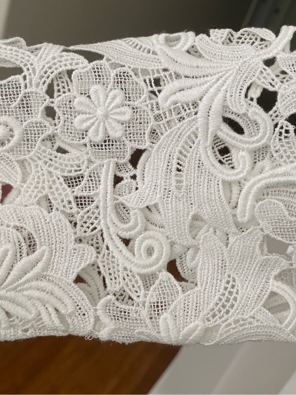 Sundance White Long Sleeve Tee Lace Detail Feminine Minimalist Monochrome Size L - Picture 5 of 12